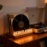 Wooden Vinyl Record Stand Desktop Display Rack