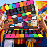 42-Color Water-Based Face Paint Set with Glitte