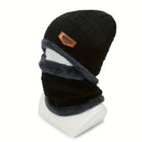 NNETM Winter Outdoor Riding Set: Hat, Gloves, and Scarf - Black