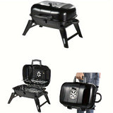 NNETM Cast Iron Charcoal Grill for Outdoor BBQ