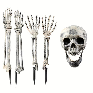 NNETM Halloween Skeleton Stakes for Outdoor (5pcs)