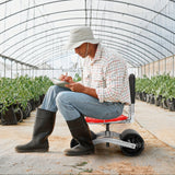 NNETM Garden Cart with Wheels Adjustable Swivel Seat