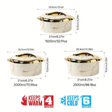 NNETM Golden Thermal Food Warmer Set (3pcs)