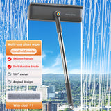 2-in-1 Glass Wiper & Scraper – Window Cleaning Brush for Glass, Floors, Shower Doors & Car Windshields