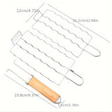 NNETM Metal BBQ Grilling Basket for Sausages & Camping