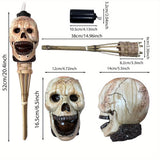 NNETM Halloween Mummy Skull Tiki Torch Outdoor Decor
