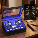 Automatic Watch Winder Box with LED Light – Luxury Watch Display & Storage Case