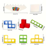 73pcs Balance Tower Stacking Colorful Plastic Tabletop Game