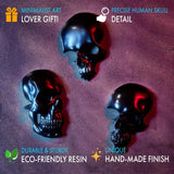 NNETM Americana Skull Ornaments 3-Piece Set – Goth-Inspired Resin Skeleton