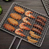 NNETM BBQ Grill Basket Stainless Steel Fish & Meat Grill