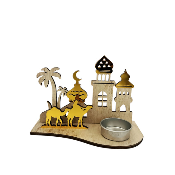NNETM Islamic Ramadan Candle Holder Mosque Design Eid Decor