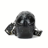 NNETM Chic Punk Skull Head Shoulder Bag - Black
