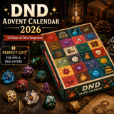 24-Day Christmas Dice Advent Calendar Polyhedral Dice Set