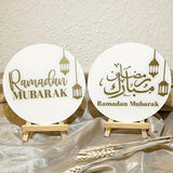 NNETM Acrylic Eid Mubarak Table Decor Signs (2pcs)