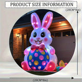NNETM Inflatable Easter Bunny on Polka-Dot Egg Decoration