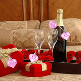 NNETM 36-Piece Heart Shaped Ornaments Set – Pink & Red