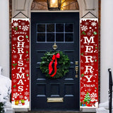2D Christmas Door Banner Festive Front Porch Sign