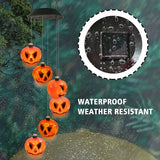 NNETM Spooky Solar Serenade: 6 Glowing Pumpkin Wind Chimes for Halloween