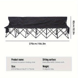 NNETM 6-Person Folding Bench with Storage Pockets