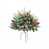 NNEOBA Christmas Planter Lighted Artificial Pine Trees with LED Lights