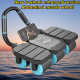 NNETM 6-Wheel Ab Trainer with Elbow Support & Pad
