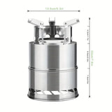 NNETM Portable Stainless Steel Firewood Stove for Outdoor Camping