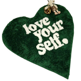 NNEOBA Heartfelt Green Fluffy Rug