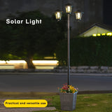 NNETM Solar Garden Triple Head Pathway Light