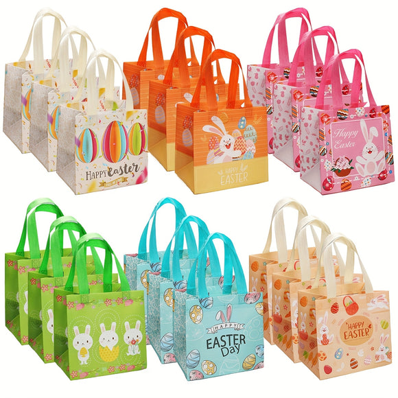 NNETM Reusable Non-Woven Easter Bags 18pcs Spring Party Supplies