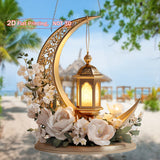 NNETM Elegant Ramadan Lantern & Floral Acrylic Decor