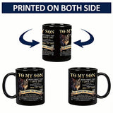 NNETM To My Son Black Wolf Coffee Mug - 11oz Ceramic Cup