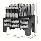 NNETM 100-Piece Magnetic Screwdriver Set with Rack