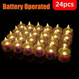 NNETM Radiant Glow: Set of 24 LED Electronic Candles