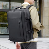 NNETM Men's Double-Shoulder Travel Bag with Password Lock