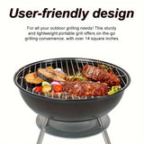 NNETM Portable Charcoal Grill with Kickstand
