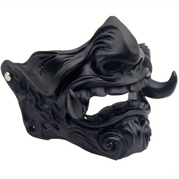 NNETM Samurai Spirit: Japanese Prajna Ghost Face Mask for Halloween