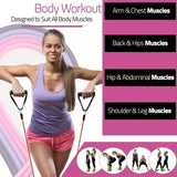 NNETM 17pcs Fitness Resistance Bands Set – Medium Tension