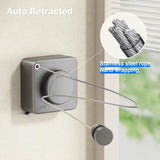 NNETM Clothesline Retractable Stainless Steel Wall Mount
