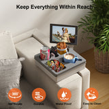 NNETM Silicone Sofa Caddy Tray with Cup & Phone Holder