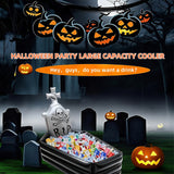 NNETM Tombstone Halloween Decoration with Pirate Skull