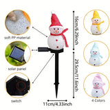 NNETM Radiant Solar Snowman Quartet: Festive Ground Plug-in Lights
