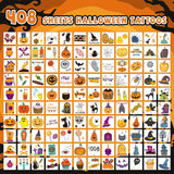 NNETM Halloween Temporary Tattoo Sheets Party Stickers (408pcs)