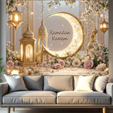 NNETM Crescent Moon Ramadan Lantern Door Banner Decor