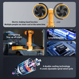 NNETM Dual Head Outdoor Camping Fan with Power Bank
