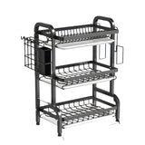 NNETM Dish Rack with Utensil & Board Holder (3-Tier)