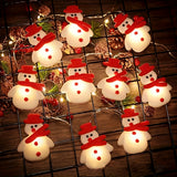 LED Christmas Snowman String Lights 3m Plush Snowman Fairy