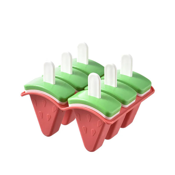 NNEOBA 6-Grid Watermelon Popsicle Mold with Cover