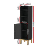 Black Bathroom Storage Cabinet Floor Organizer