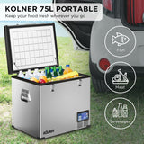 NNEDPE 75L Portable Fridge Chest Freezer