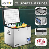 NNEDPE 75L Portable Fridge Chest Freezer